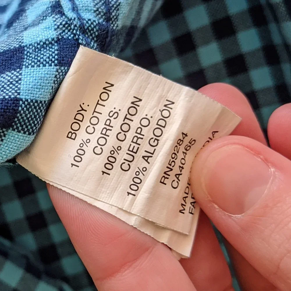 *Boy's Children's Place Blue Plaid Button up Large
